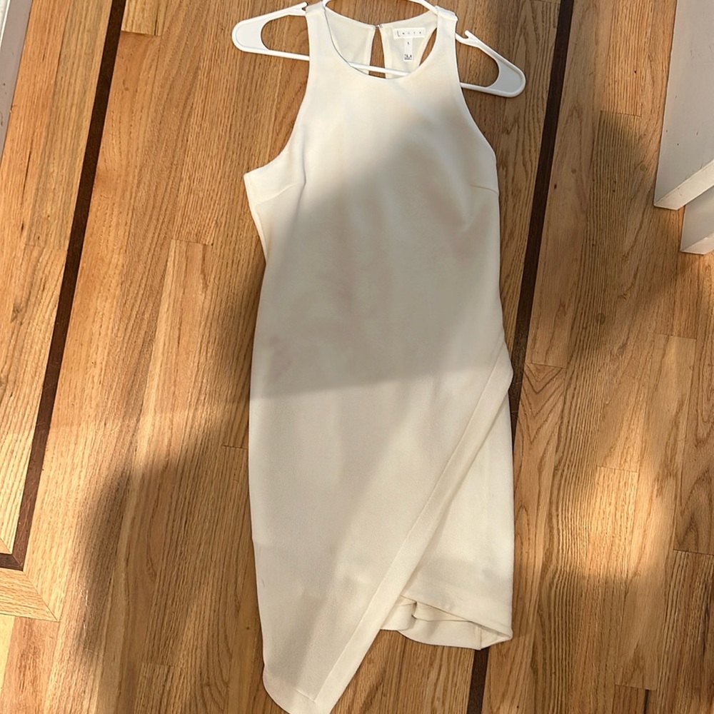 White Asymmetrical Sleeveless Dress